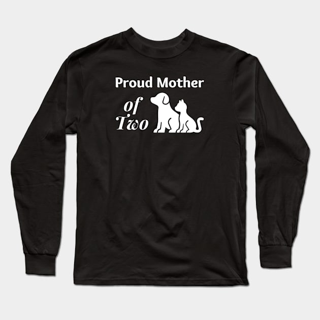 Proud Mother of Two 01a Long Sleeve T-Shirt by RakentStudios